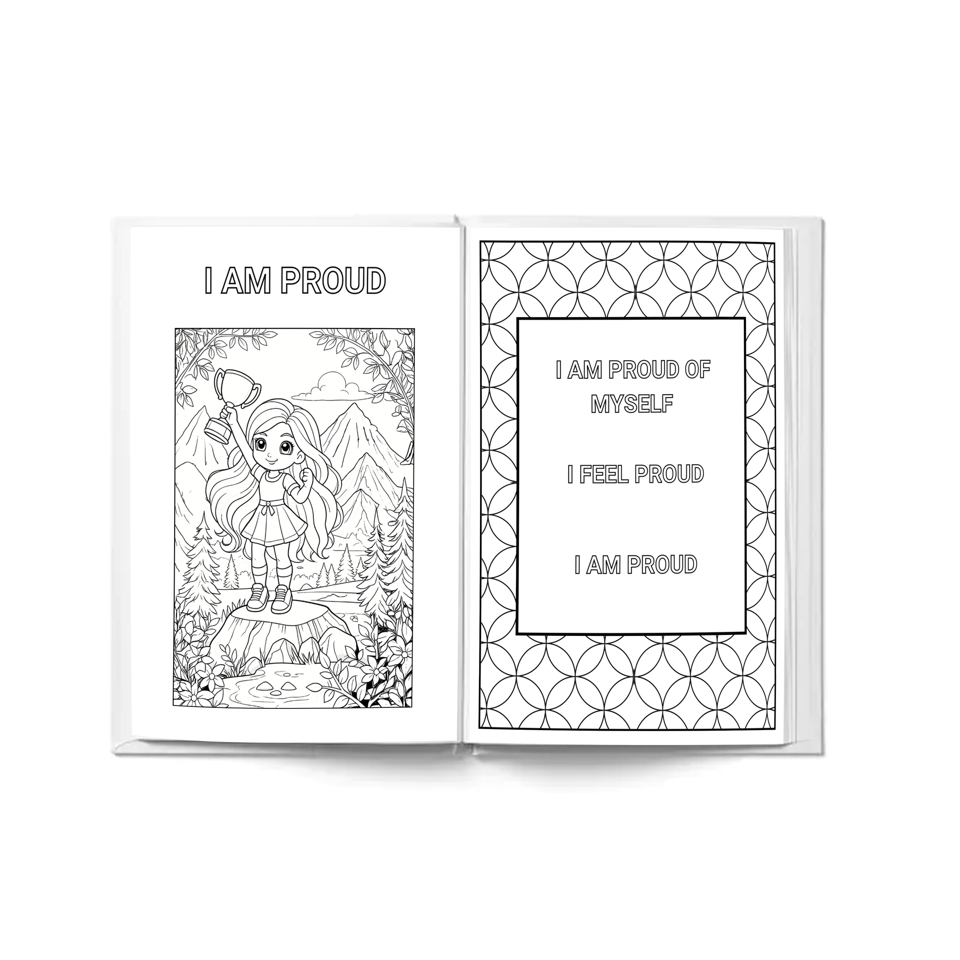 I AM coloring book for girls - A coloring book with affirmation sentences