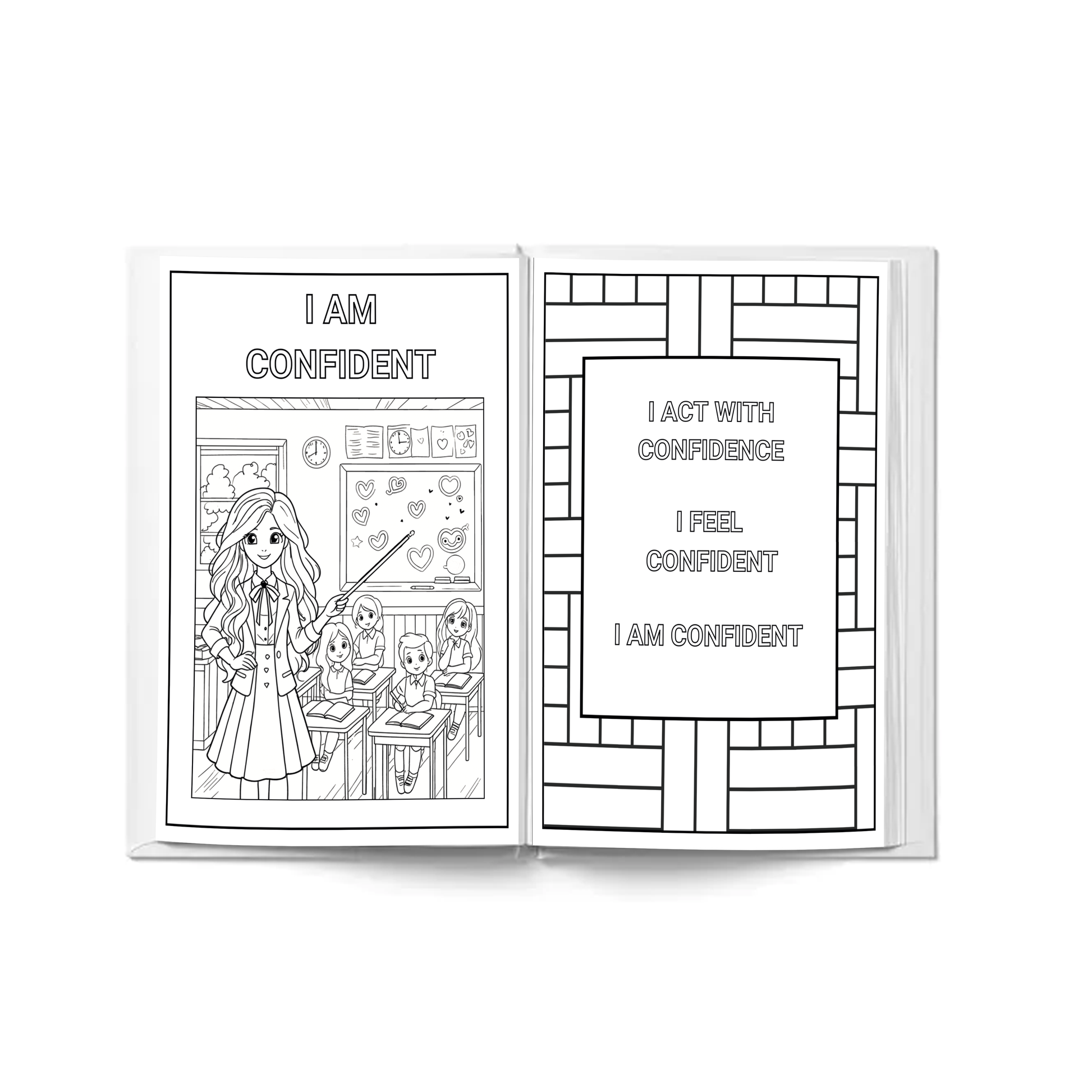 I AM coloring book for girls - A coloring book with affirmation sentences