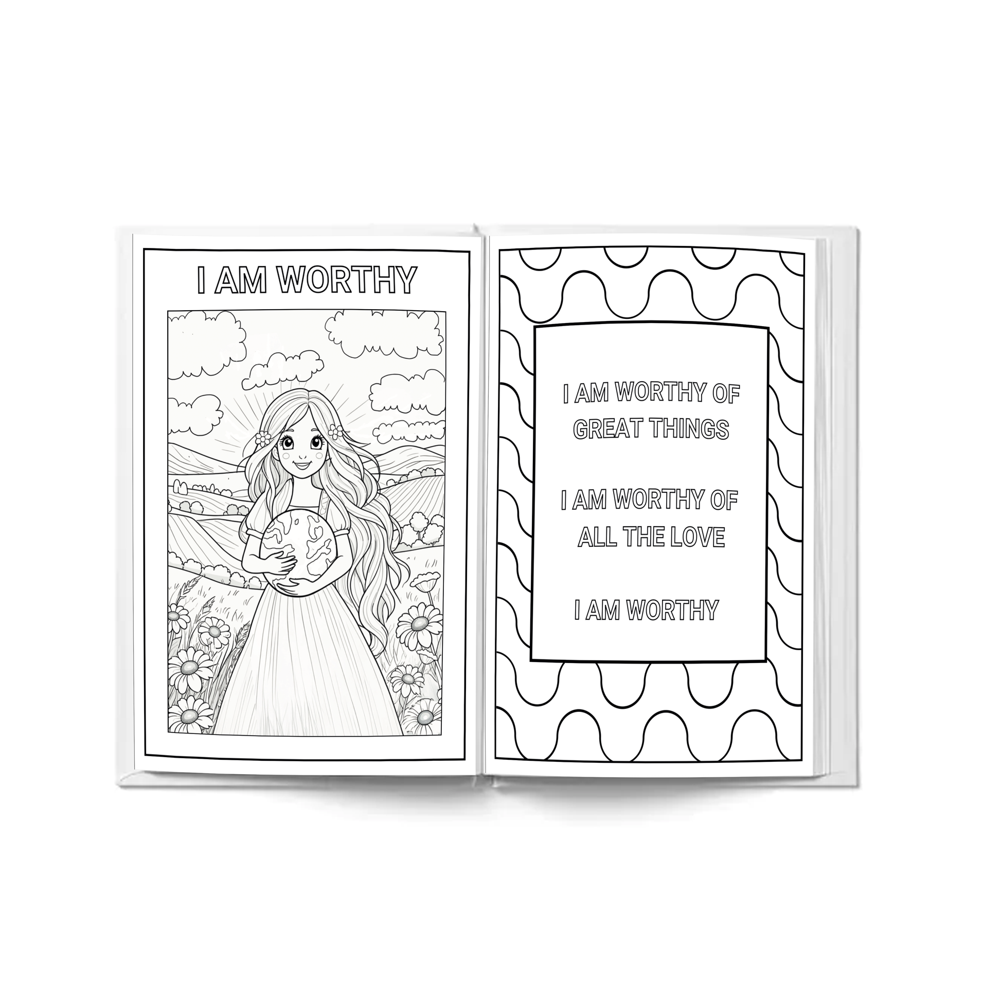 I AM coloring book for girls - A coloring book with affirmation sentences
